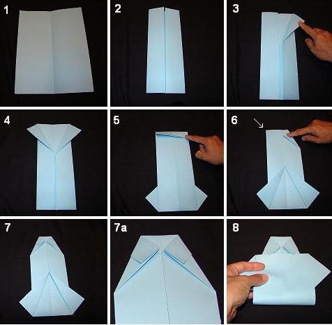 origami kaklasaite ar kreklu