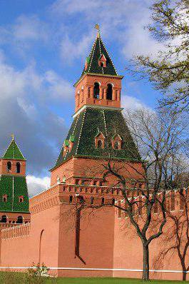 Maskavas Kremļa Taynitskaya tornis - erekcijas un foto gads
