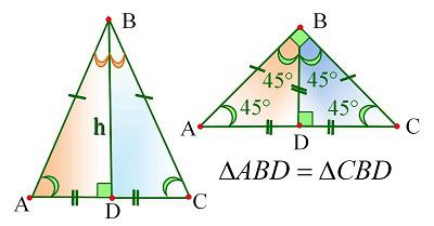 augstums taisnstūra trīsstūrī ir